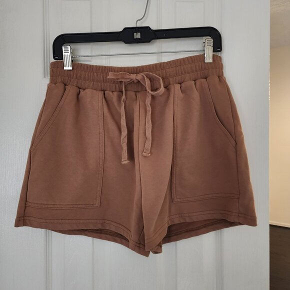 2 Piece Oversized Batwing Sleeve Lounge Set Casual Top and Shorts Sweatsuit - Picture 3 of 9